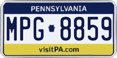 PA license plate MPG8859