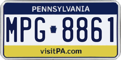 PA license plate MPG8861