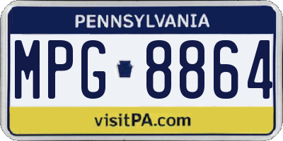 PA license plate MPG8864