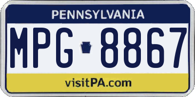 PA license plate MPG8867