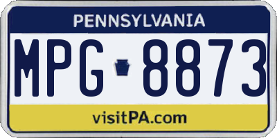 PA license plate MPG8873