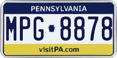 PA license plate MPG8878