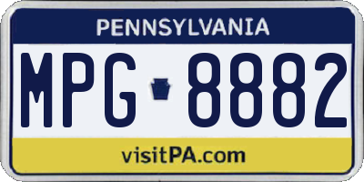 PA license plate MPG8882
