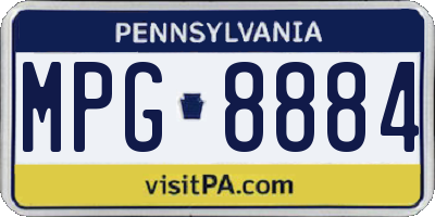 PA license plate MPG8884