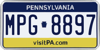 PA license plate MPG8897