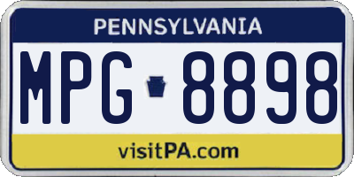 PA license plate MPG8898