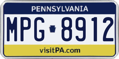 PA license plate MPG8912
