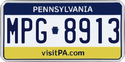 PA license plate MPG8913
