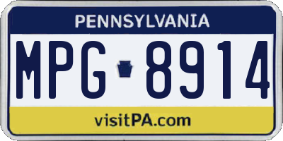 PA license plate MPG8914