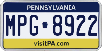 PA license plate MPG8922