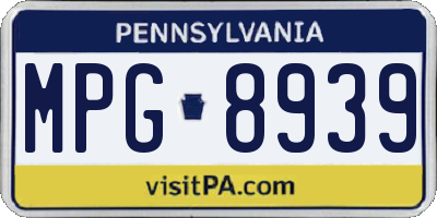 PA license plate MPG8939