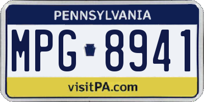 PA license plate MPG8941