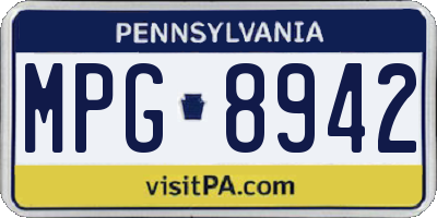 PA license plate MPG8942