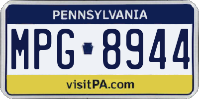 PA license plate MPG8944
