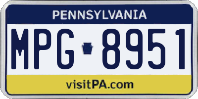 PA license plate MPG8951