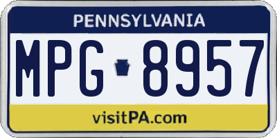 PA license plate MPG8957
