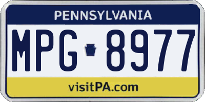 PA license plate MPG8977