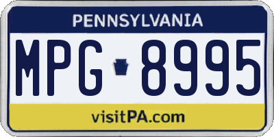 PA license plate MPG8995