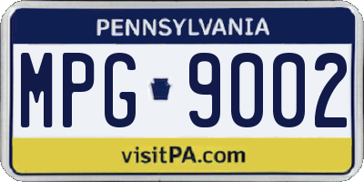 PA license plate MPG9002