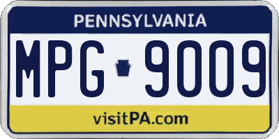 PA license plate MPG9009