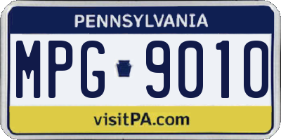 PA license plate MPG9010