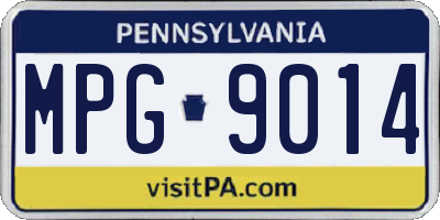 PA license plate MPG9014