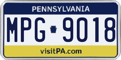 PA license plate MPG9018