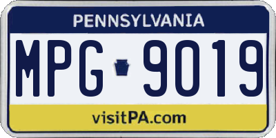 PA license plate MPG9019