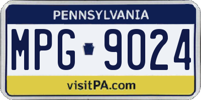 PA license plate MPG9024