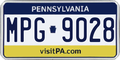 PA license plate MPG9028