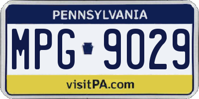 PA license plate MPG9029