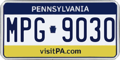PA license plate MPG9030