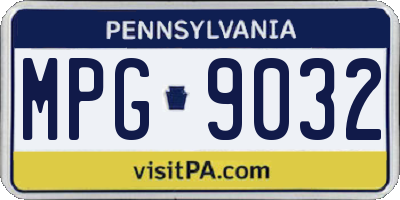 PA license plate MPG9032