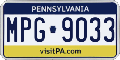 PA license plate MPG9033