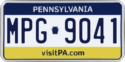 PA license plate MPG9041