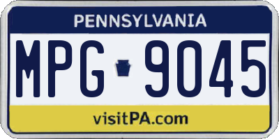 PA license plate MPG9045