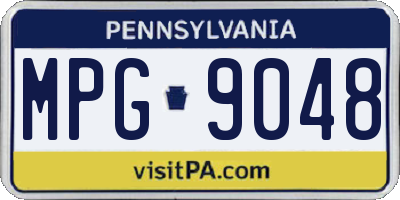 PA license plate MPG9048