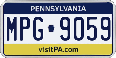 PA license plate MPG9059
