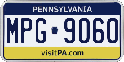 PA license plate MPG9060