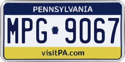PA license plate MPG9067