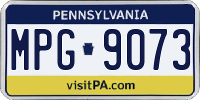PA license plate MPG9073