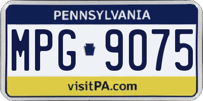 PA license plate MPG9075