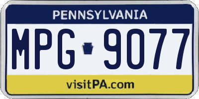 PA license plate MPG9077