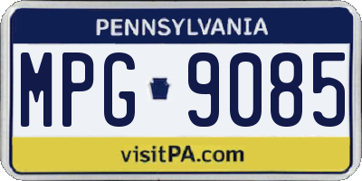 PA license plate MPG9085