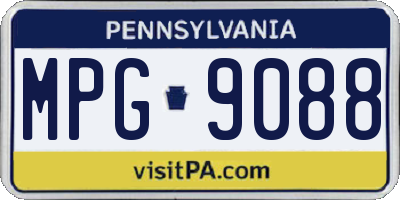 PA license plate MPG9088