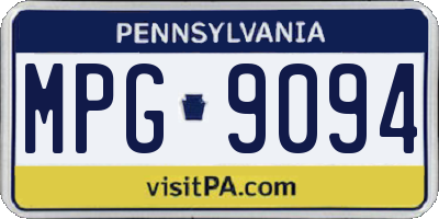 PA license plate MPG9094