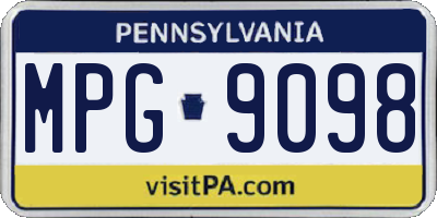 PA license plate MPG9098