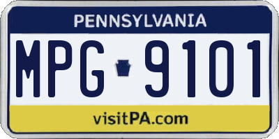 PA license plate MPG9101