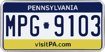 PA license plate MPG9103