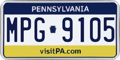 PA license plate MPG9105